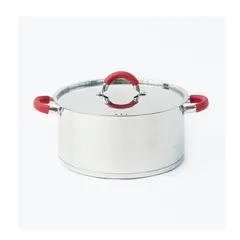 BOLTON - Olla cacerola de acero inoxidable 6 litros