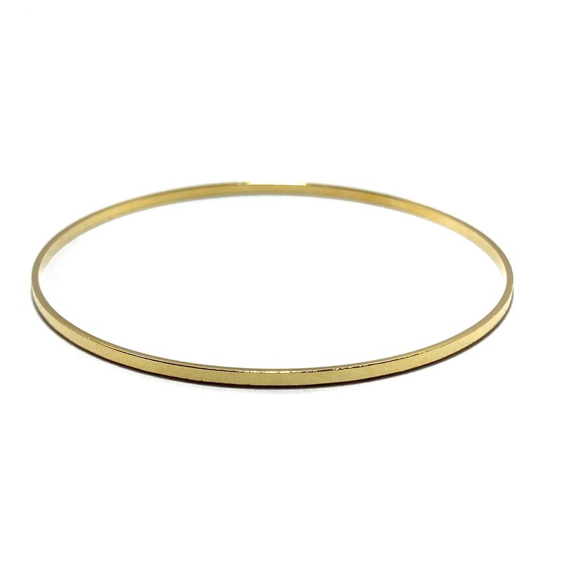 ANDREA COGGIOLA JOYAS - Pulsera Esclava Fina Satinada Enchapada Oro 18K