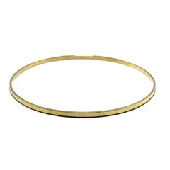 ANDREA COGGIOLA JOYAS - Pulsera Esclava Fina Satinada Enchapada Oro 18K