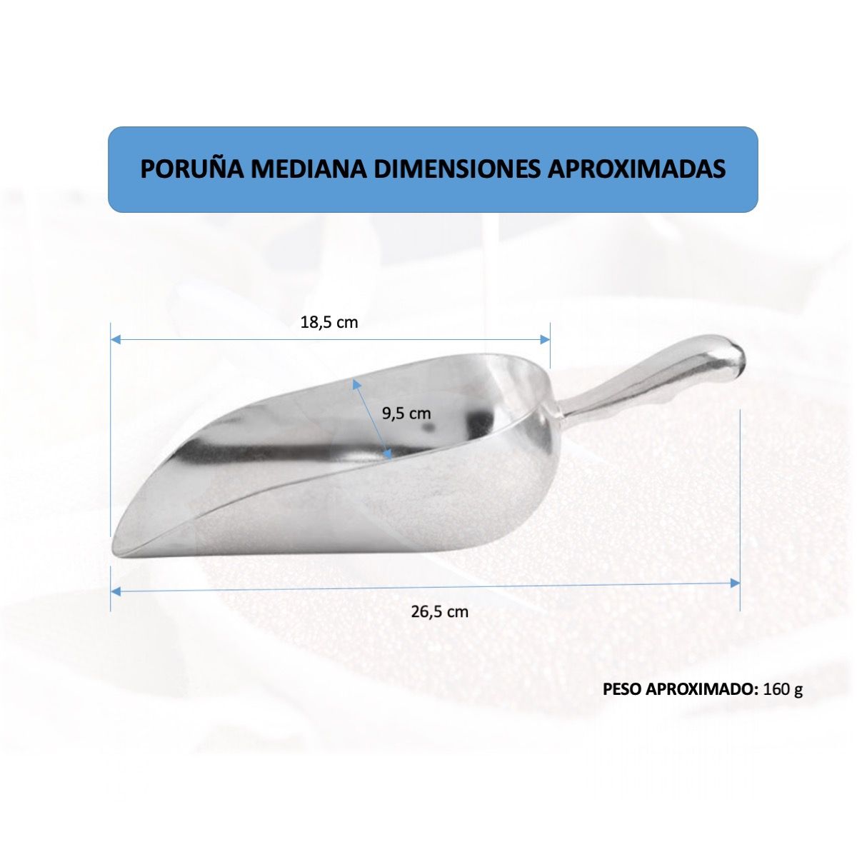 GENERICO - Poruña De Aluminio 1/2 Kg Aprox 26 Cms De Longitud