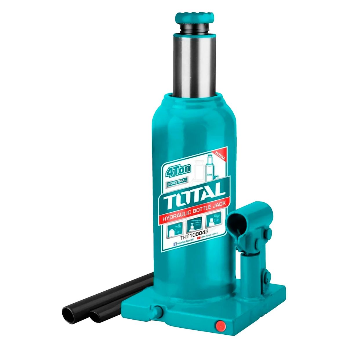 TOTAL TOOLS - Gata Hidraulica Tipo Botella 4 Toneladas