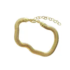 COGGIOLA - Pulsera Serpiente Plana Enchapada Oro 18K