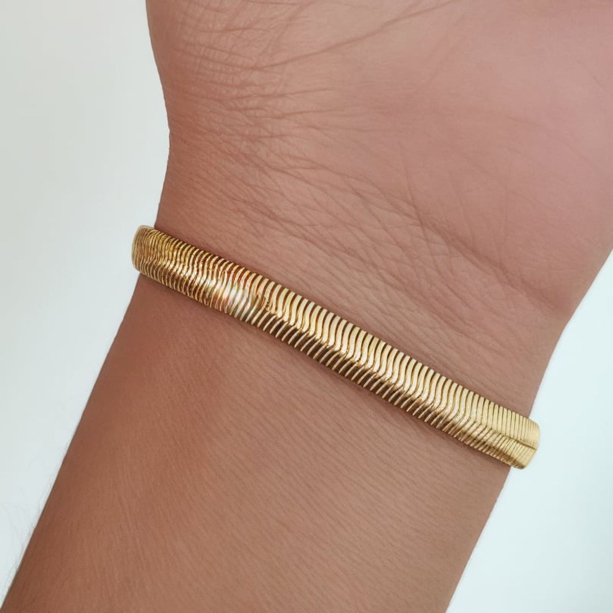 COGGIOLA - Pulsera Serpiente Plana Enchapada Oro 18K