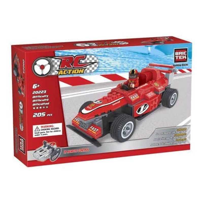BRICTEK - BRICTEK BLOQUES ARMABLES RC ACTION - RED RACING CAR