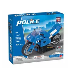 BRICTEK - BLOQUES ARMABLES POLICE RACING MOTORCYCLE 3 IN 1