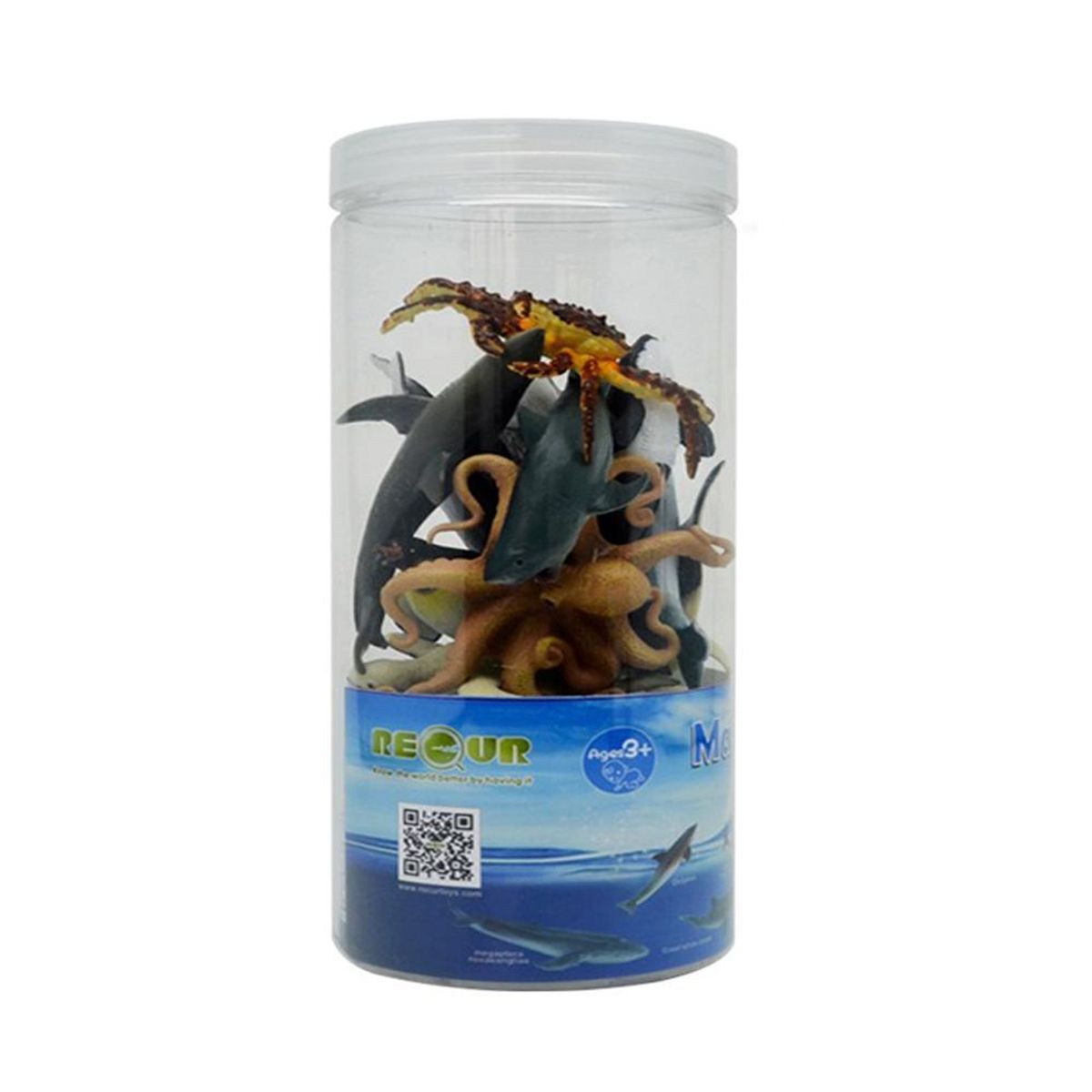 RECUR - Set Figuras de Animales del Mar 12 Piezas Recur