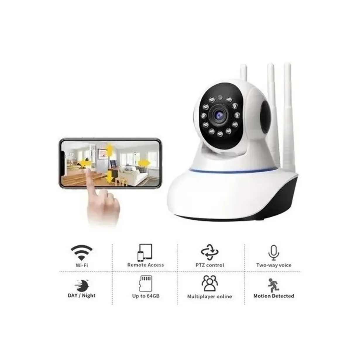 GENERICO - Camara 5G Vision Nocturna Ip Wifi Hd  360° Yoosee Motorizada