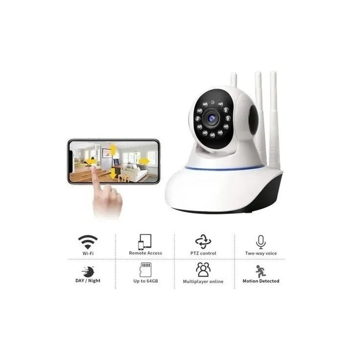 GENERICO - Camara 5G Vision Nocturna Ip Wifi Hd  360° Yoosee Motorizada