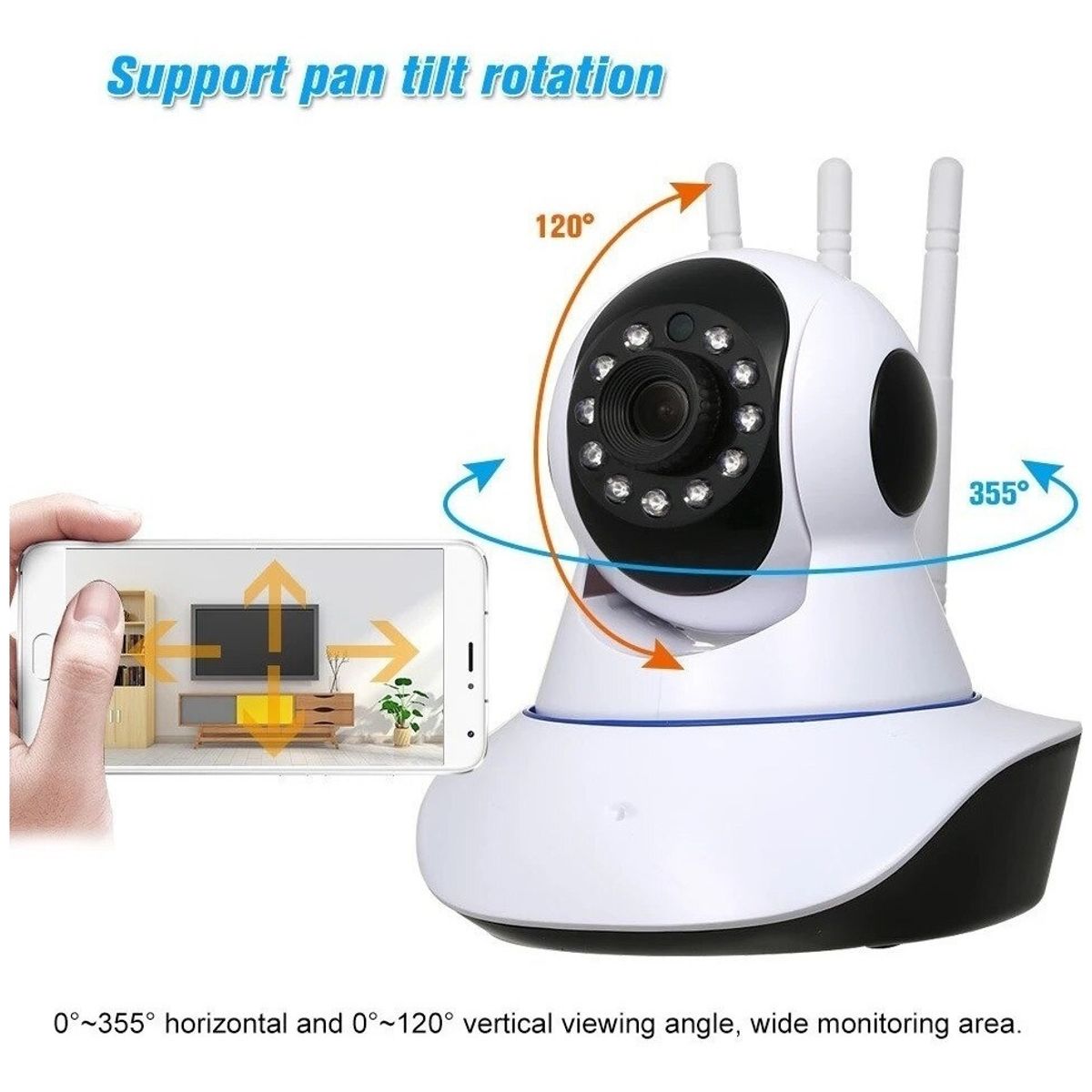 GENERICO - Camara 5G Vision Nocturna Ip Wifi Hd  360° Yoosee Motorizada