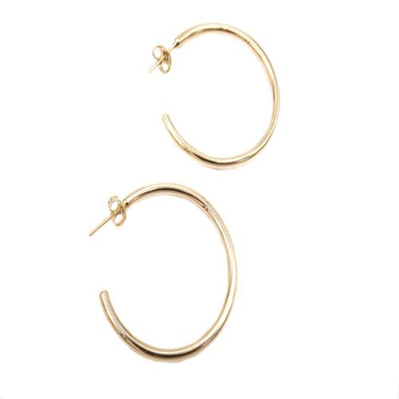 MARRO - Aros argolla 3,3 cm de diámetro enchapado en oro 18 K
