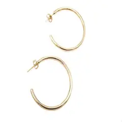 MARRO - Aros argolla 3,3 cm de diámetro enchapado en oro 18 K