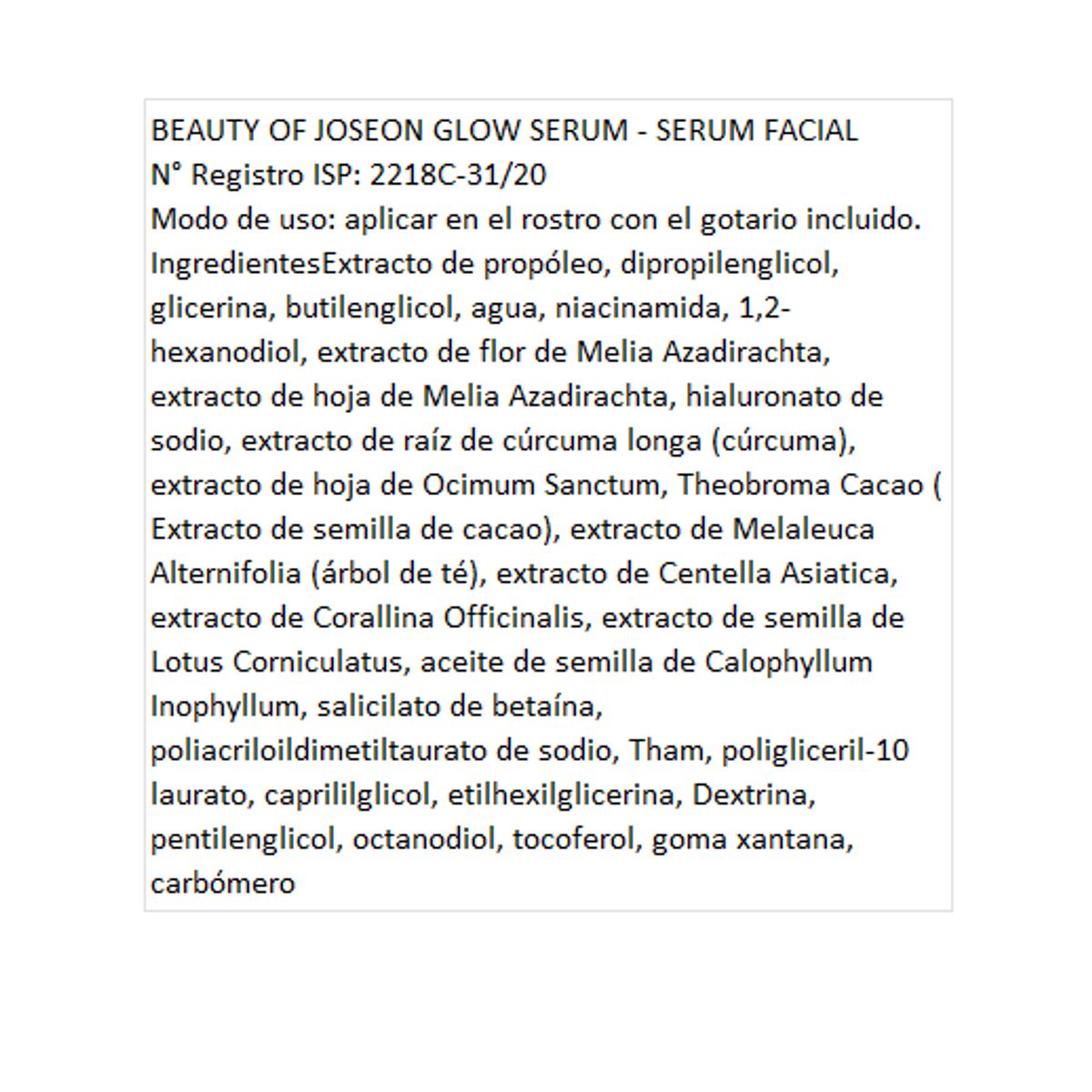 BEAUTY OF JOSEON - Serum Aclarante con Arroz y Arbutina Beauty of Joseon,