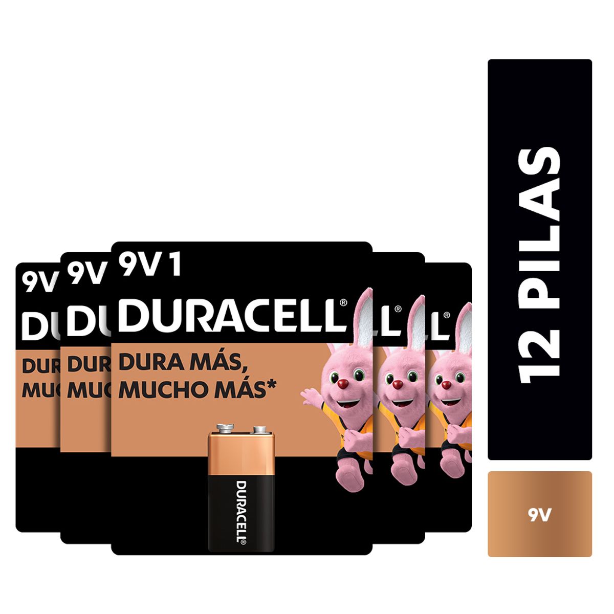 DURACELL - Pack 12 Baterías Alcalina Duracell Blíster 9v/Superstore