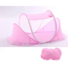 UNIVERSAL - CAMA MOSQUETERA BEBE ROSADA 110 CMS