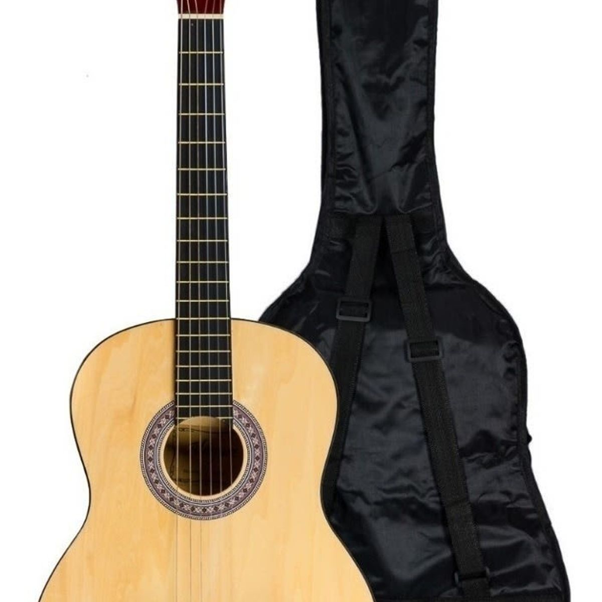 ALAGUEZ - Guitarra Acustica Alaguez AZ-39N 39 Pulgadas Con Funda.