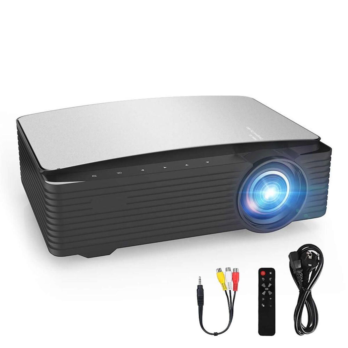 DETODOYMAS - Proyector Led 8000 Lm Android 9.0 Wifi Miracast - Gris