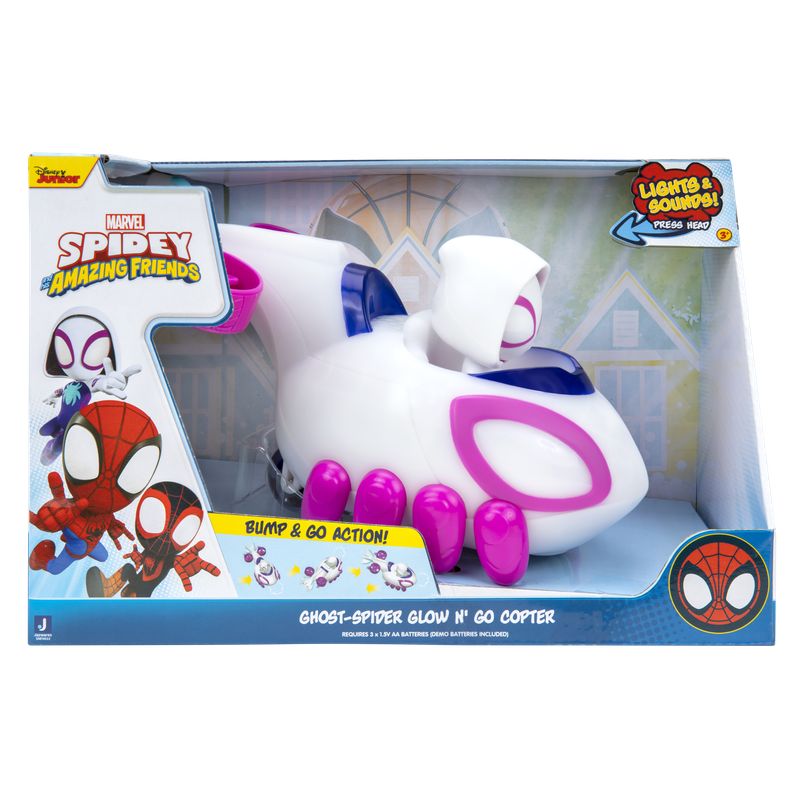 MARVEL - Marvel Spidey - Figura de Ghost-Spider y Helicóptero