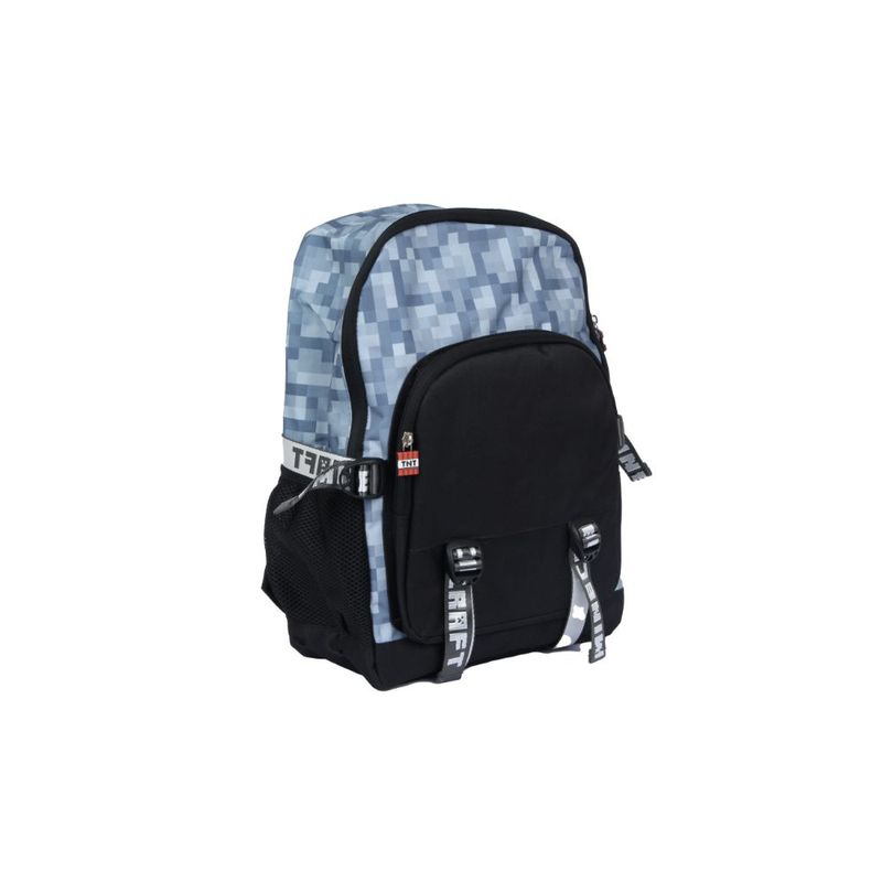 MINECRAFT - Mochila Minecraft - Gris/ Negro