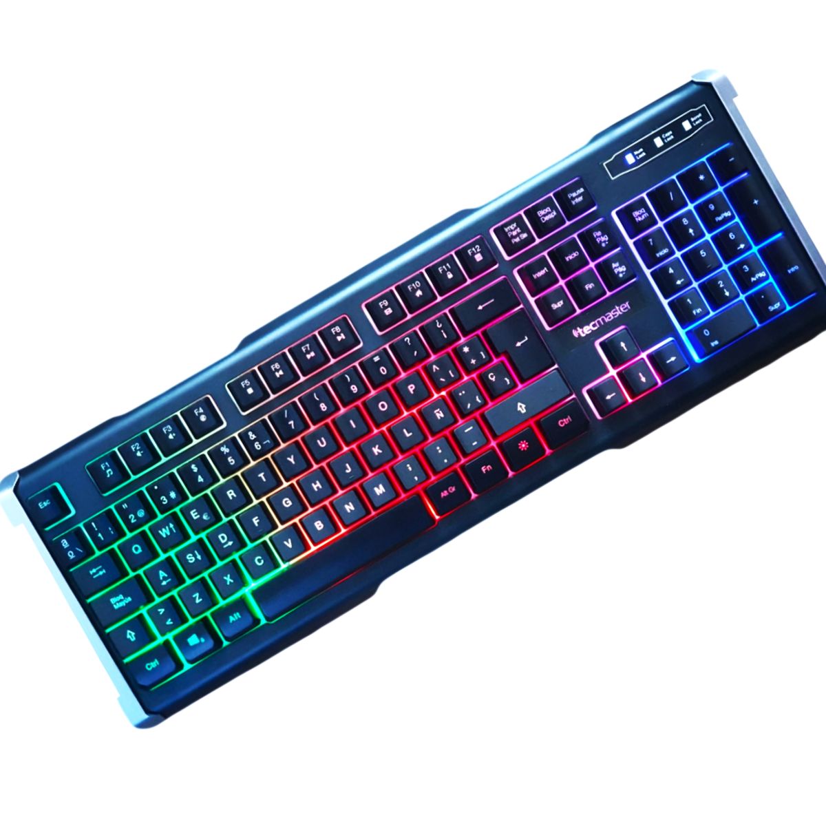 TECMASTER - Teclado Gamer Retro Iluminado RGB  Tecmaster Lk100D Pc/Ps4/Xbox