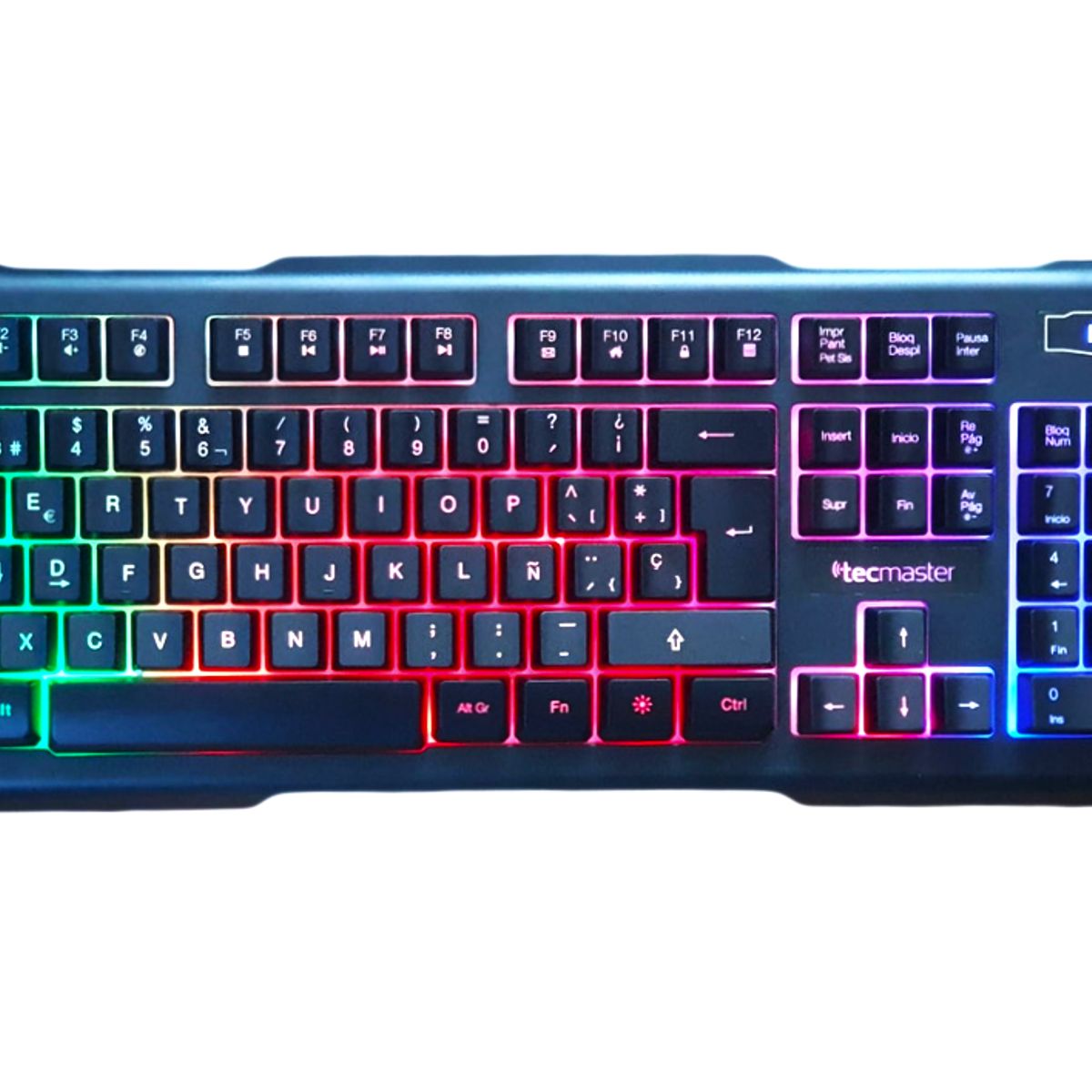 TECMASTER - Teclado Gamer Retro Iluminado RGB  Tecmaster Lk100D Pc/Ps4/Xbox