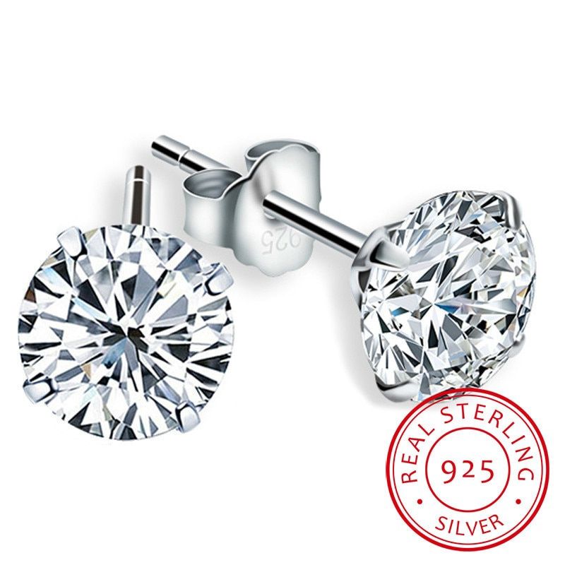 GENERICO - Aros Cristal Swarovski Austriacos Plata 925 Tuerca