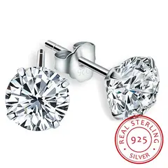 GENERICO - Aros Cristal Swarovski Austriacos Plata 925 Tuerca