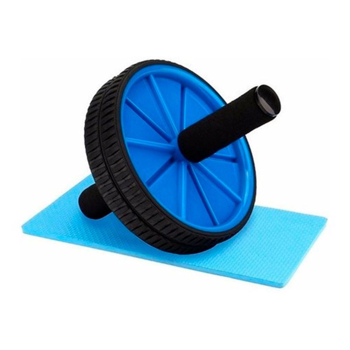 DETODOYMAS - Rueda De Ejercicios Abdominales + Colchoneta Rodillas - Negro