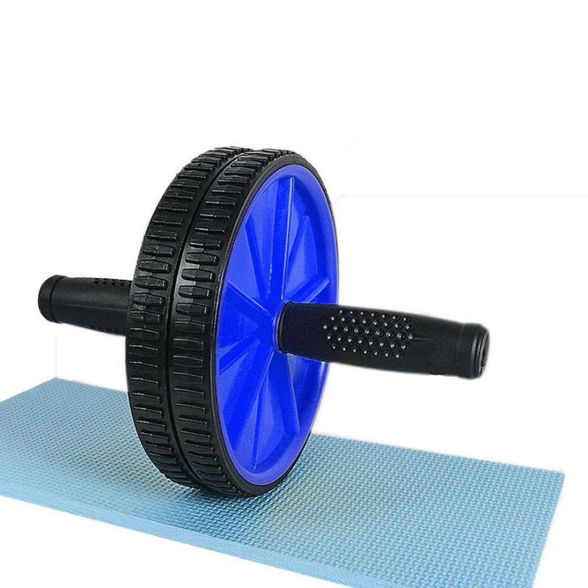 DETODOYMAS - Rueda De Ejercicios Abdominales + Colchoneta Rodillas - Negro