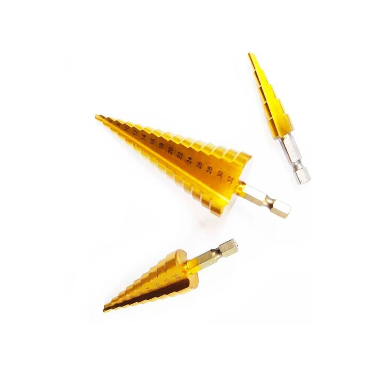 DETODOYMAS - Set 3 Brocas Conica Escalonada 4 A 32 Mm Paso A Paso DETODOYMAS