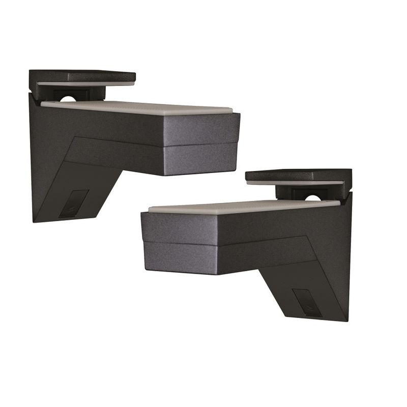 HBT - 2 Soportes Repisa Cristal Kalabrone para Negro Mate 8-30 mm