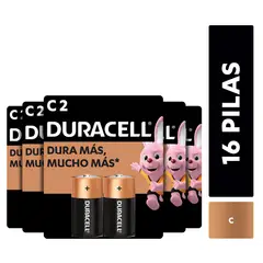 DURACELL - Pack 16 Pilas Alcalina Tamaño C / Superstore