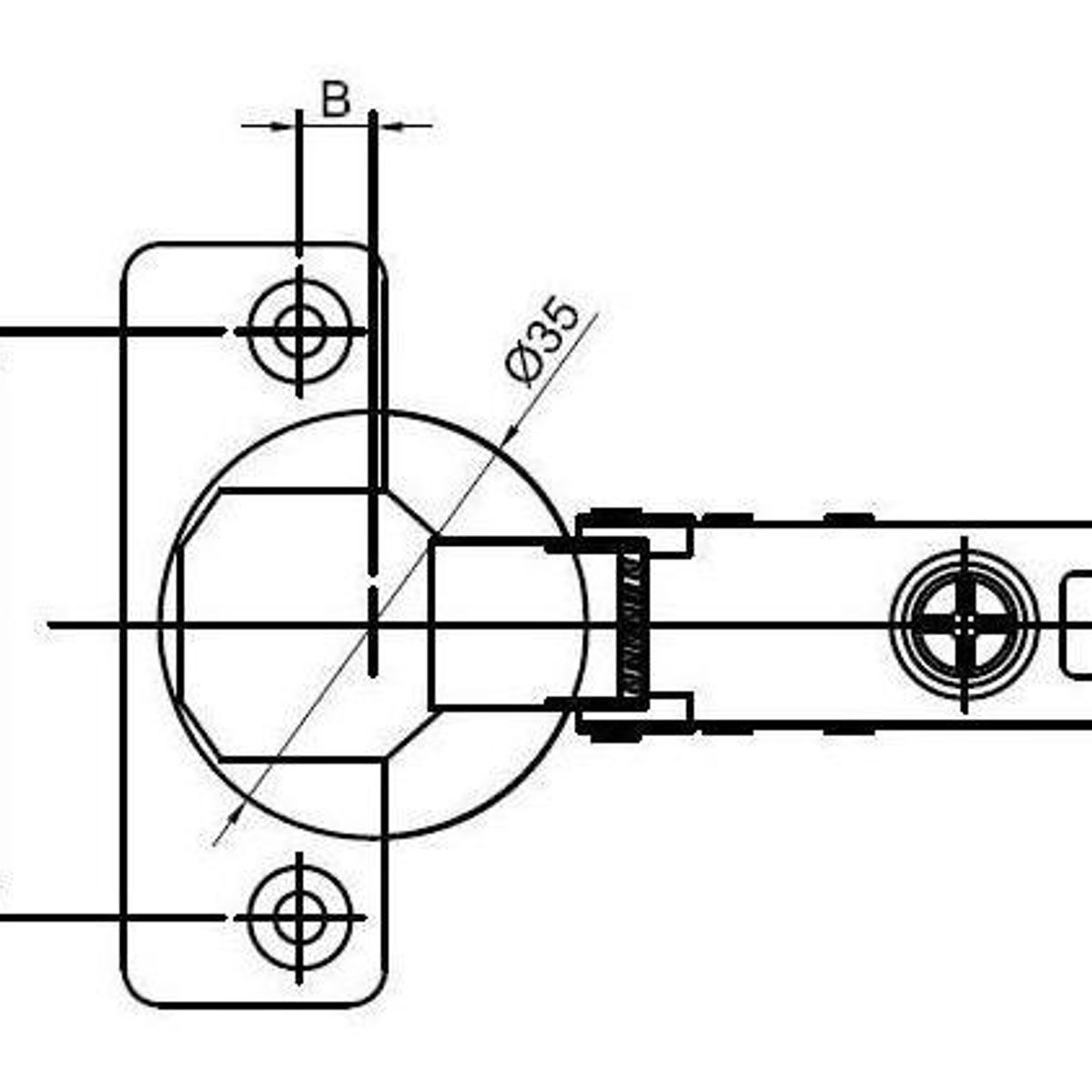 DVP - Bisagra Recta Dvp 165° Con Cierre Suave (tornillo) 1un Dvp