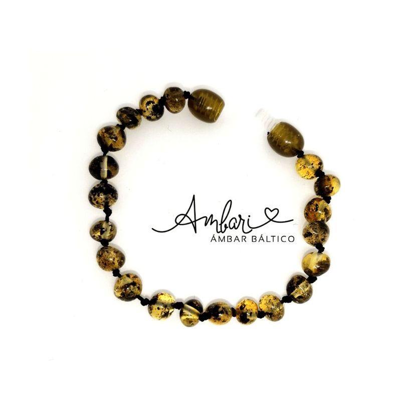 AMBARI - Pulsera bebe ámbar verde