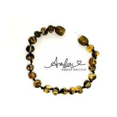 AMBARI - Pulsera bebe ámbar verde