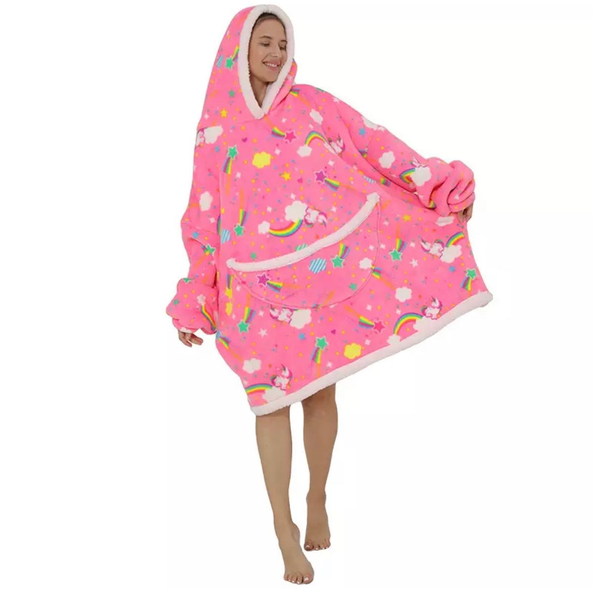 GENERICO - Polerones Oversizes Hoddie Sherpa Felpa Grandes