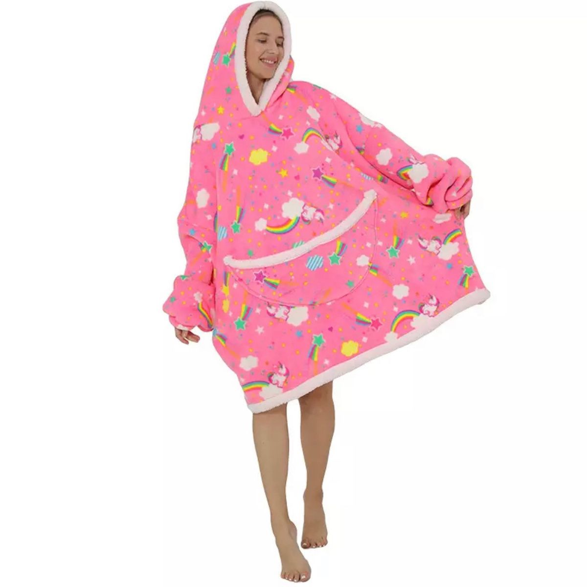 GENERICO - Polerones Oversizes Hoddie Sherpa Felpa Grandes