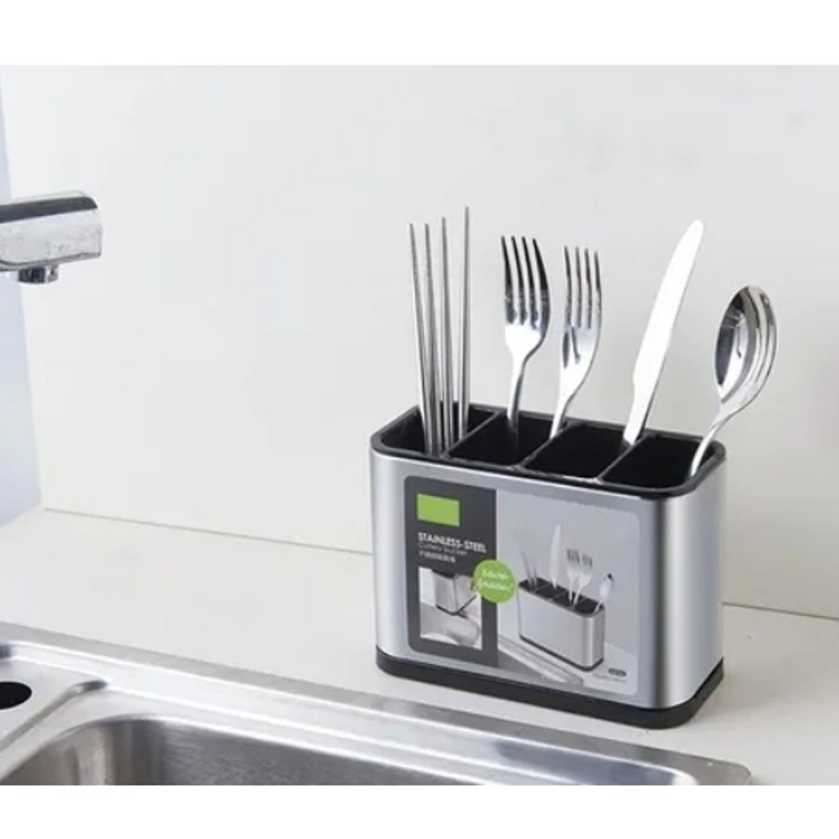 ESHOPANGIE - Escurridor De Cubiertos Utensilios Cocina Acero Inoxidable