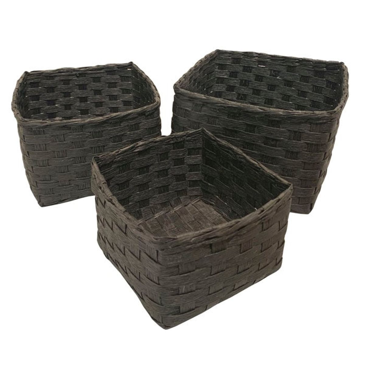 BRIC - Cestas Negras Fibras Set de 3