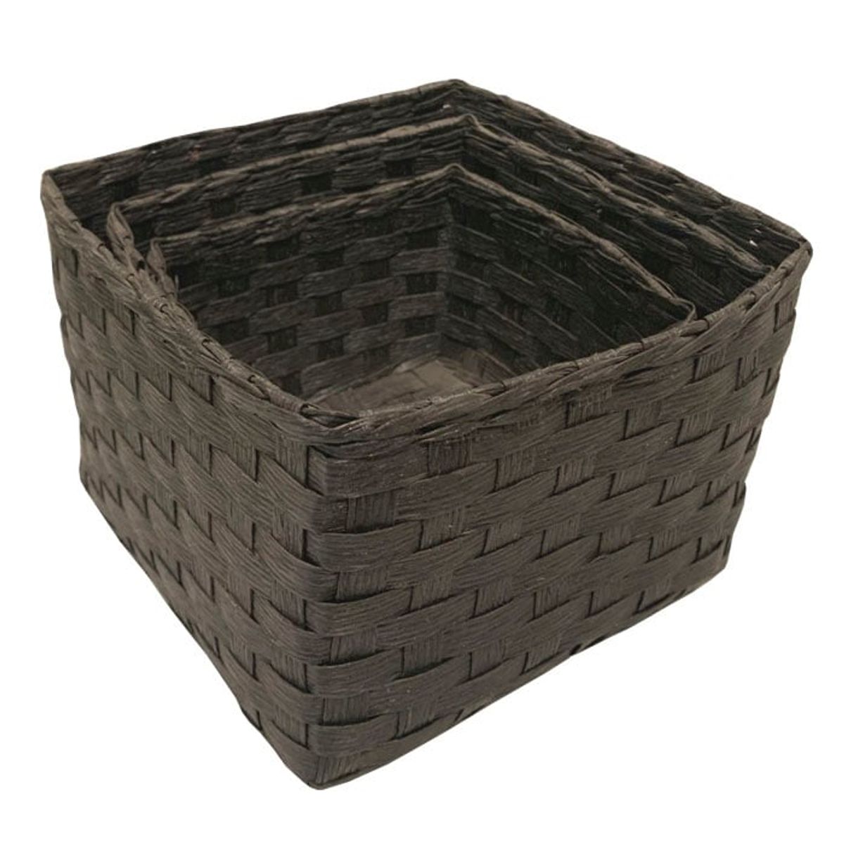 BRIC - Cestas Negras Fibras Set de 3