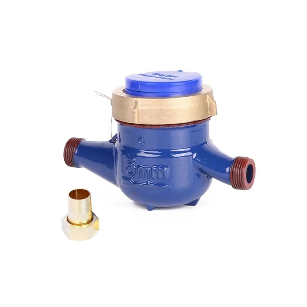 DETODOYMAS - Medidor Remarcador De Agua Con Terminales De Conexión 1/2 Acero DETODOYMAS