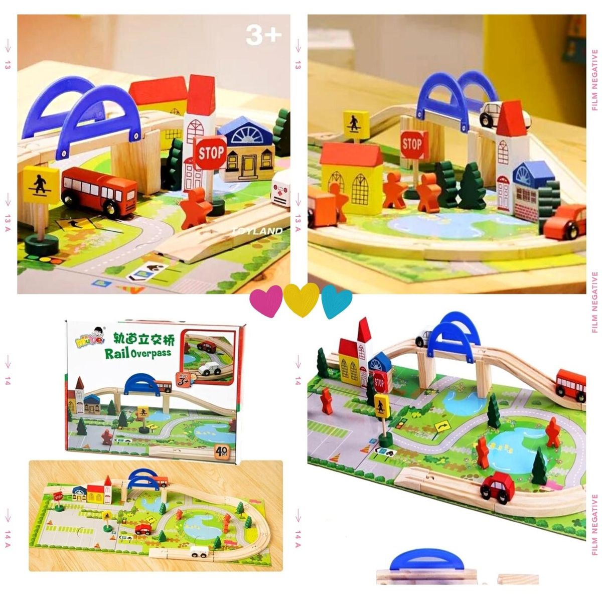 GENERICO - Pista de Madera con puente y accesorios