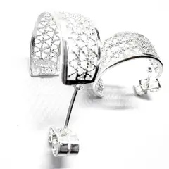 MOR JOYAS - Aro plata ley 950 argolla filigrana 18 cm