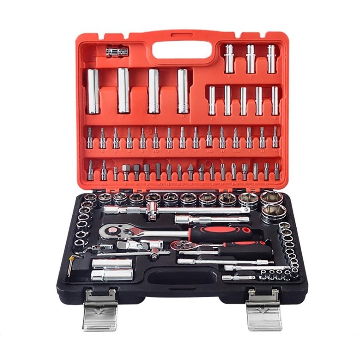 DETODOYMAS - Set Caja De Dados Juego Herramientas 94 Piezas - Negro