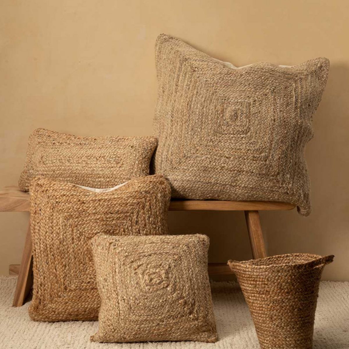 CALMA HOUSE - Funda Cojín Yute Ural 80x80 Calma House