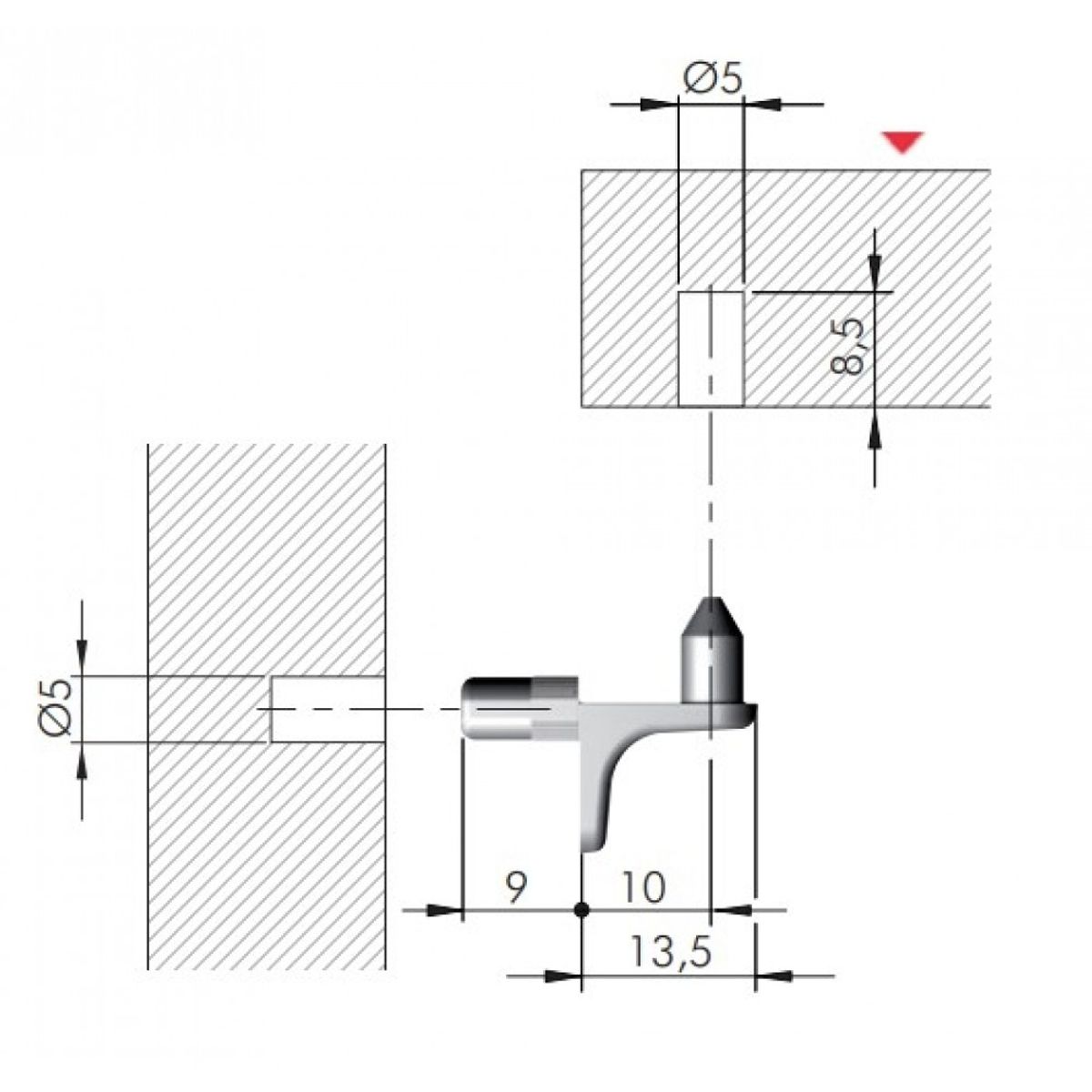 HBT - 20 Soportes Repisa Madera Minisecurity ITALIANA FERRAMENTA