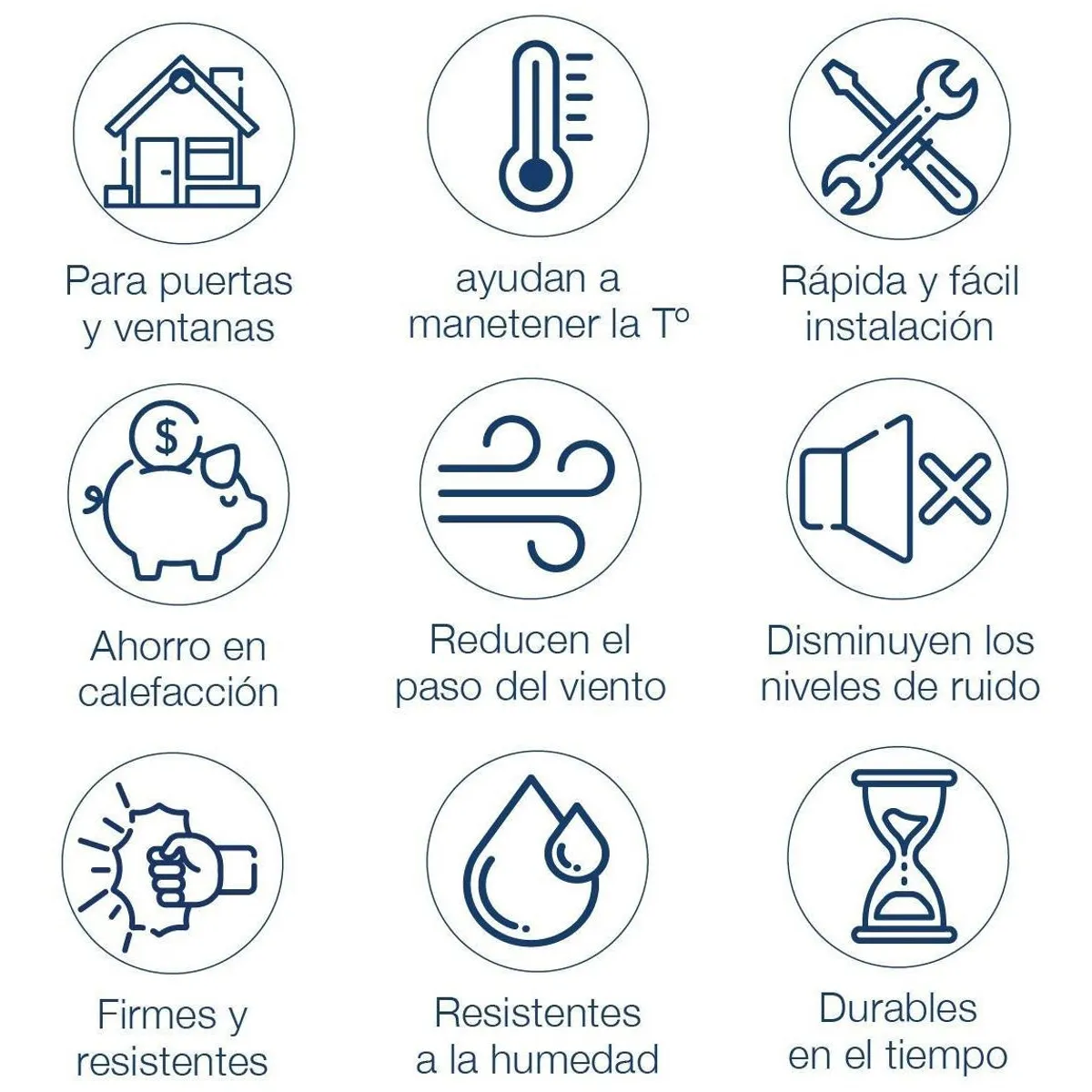 DVP - Sello Puerta De Goma Autoadhesivo Blanco Dvp
