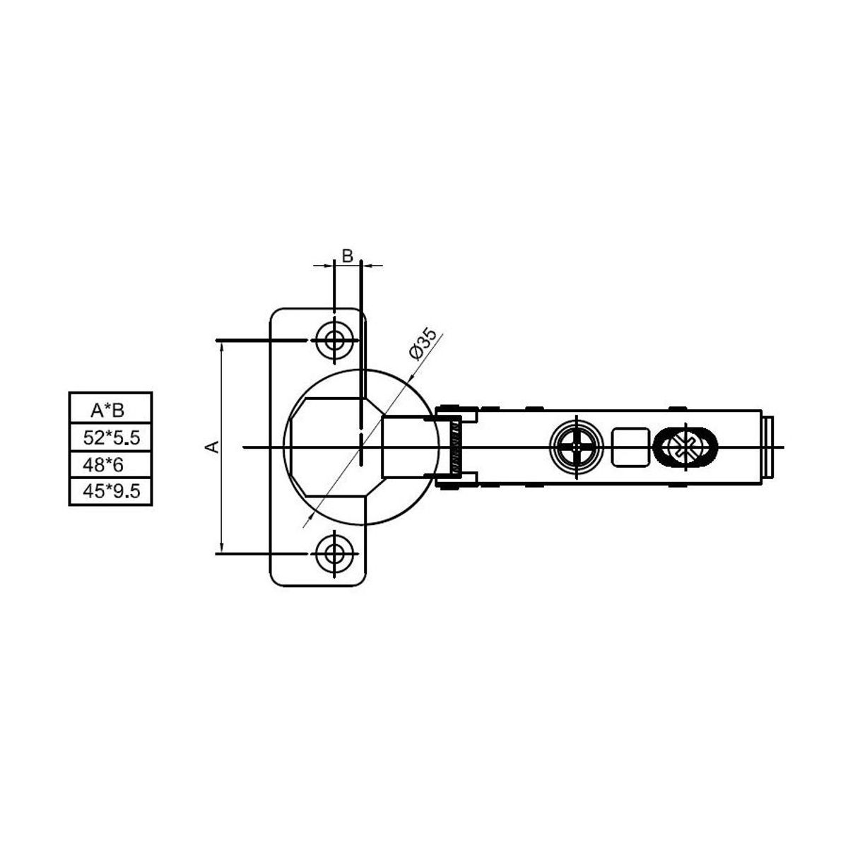 DVP - Bisagra Rincon Dvp 90â° Con Cierre Suave (tornillo)
