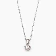 AMELIE FERRAND - Collar SIRIUS Plata 925 con Moissanita de 0,5 Quilates