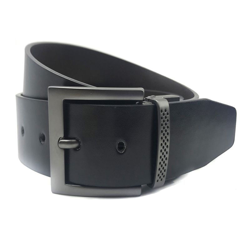 TOPWOLF - Cinturón Reversible 35Cm Negro Café Ref5 Eco Cuero