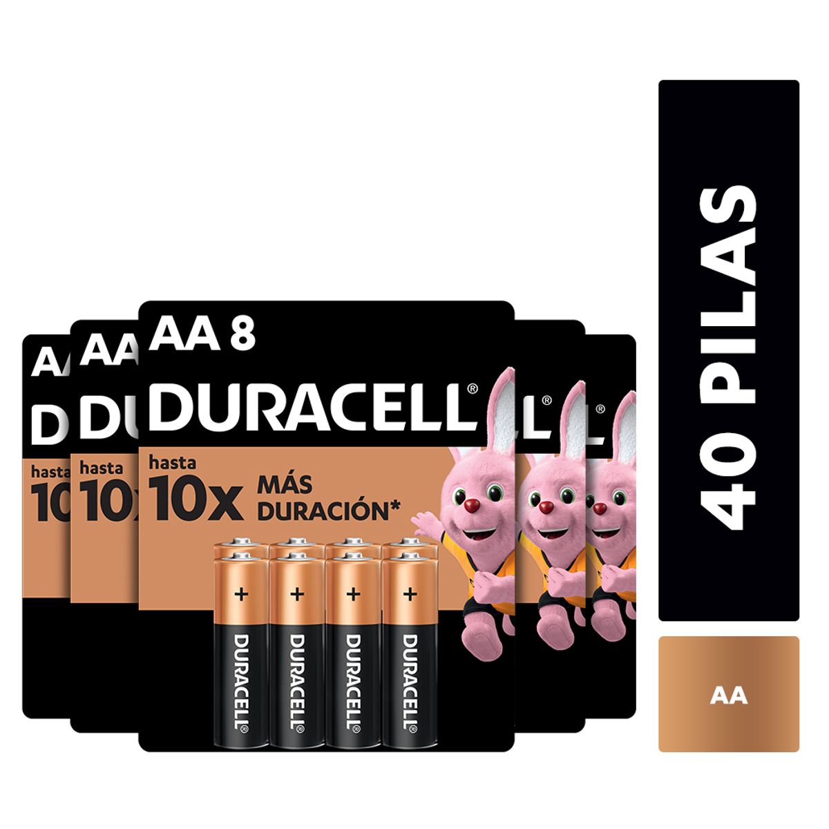 DURACELL - Pack 40 Pilas alcalinas Duracell blíster AA